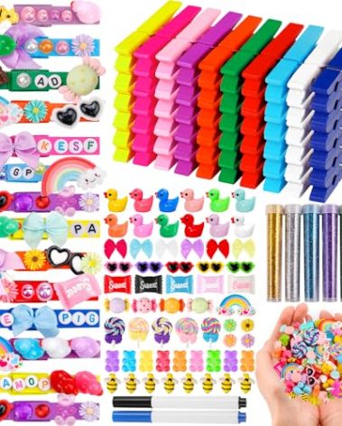 80 Set Cheer Pins Spirit Clips Clothes Wooden Pins for Backpacks Include 90 Mini Resin Animals 30 Mini Bows 500 Beads Cheer Clothespins Decorations Ribbon Team Classroom Cheer Gifts Bulk（Colorful）