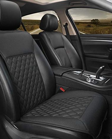 Black Panther Car Seat Cover, Luxury Car Protector, Universal Anti-Slip Driver Seat Cover with Partial Backrest Coverage (Middle Part Only) (1 Piece, Black)