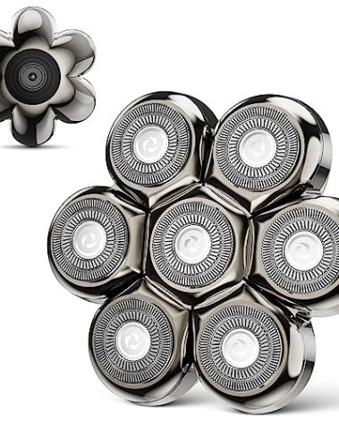 7 Blade Floating Replacement Shaving Head, Washable Shaver Blade Heads Replacement for Head Shaver, Wet & Dry Compatible for Rotary Shavers
