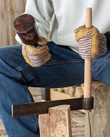 Lehman's Wood-Splitting Froe, Made of Hickory and Steel for Woodworking and Making Kindling, USA Amish Made
