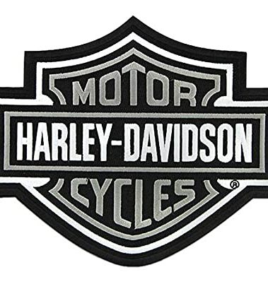 Harley-Davidson 9.25 inch Embroidered Gray Bar & Shield Logo Emblem Sew-On Patch