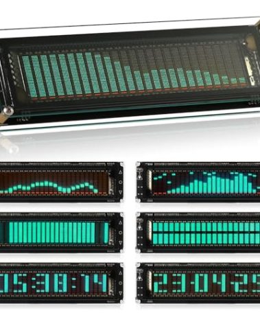 Nobsound AK2515 Pro Audio Spectrum Analyzer with VFD Display, MIC Input & Advanced AGC - Precise Sound Level Meter for Musicians and Audio Enthusiasts