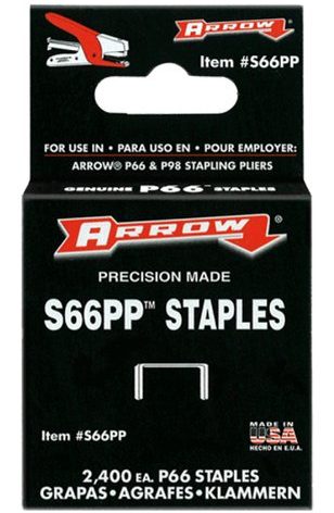 Arrow Fastener S66PP 1/4-Inch 6mm Standard Staples for Arrow®P66, P98 Staplers
