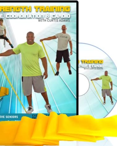 Exercise for Seniors- Strength Training, Core, Cardio, Coordination + Resistance Band. All exercises shown standing & seated. Senior Fitness that's fun