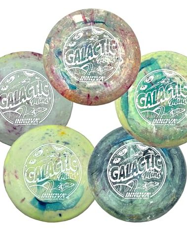 Innova Discs Galactic Mini 5 Pack – Swirly Mini Markers for Disc Golf for Marking Your Lie, Doubles, Mini Targets (5 Pack)