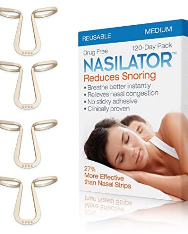 Made in USA! Nasilator Anti-Snoring Devices - Soft and Flexible Nasal Dilators | Improves Breathing & Sleeping | Snoring Solution | Reusable & Better Than Nasal Strips Pack of 4 (Medium)