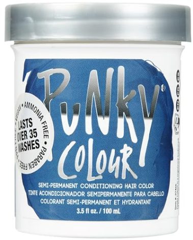 Punky Midnight Blue Semi Permanent Hair Color - Vegan & Cruelty-Free Conditioning Hair Dye, Lasts Up to 35 Washes, 3.5 fl oz