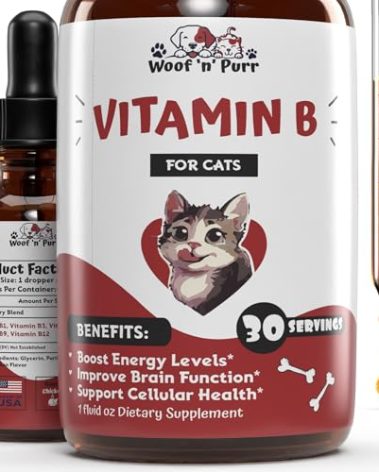 Vitamin B for Cats - B12 for Cats - Vitamin B12 for Cats - Cat Vitamins - Cat Vitamins and Supplements - Vitamins for Cats - Cat Appetite Stimulant - Appetite Stimulation for Cats - 1 fl oz