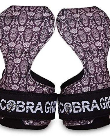 Cobra Grips PRO Weight Lifting Gloves Heavy Duty Straps Alternative Power Lifting Hooks Best for Deadlifts Adjustable Neoprene Padded Wrist Wraps Support Bodybuilding (PRO Skull)