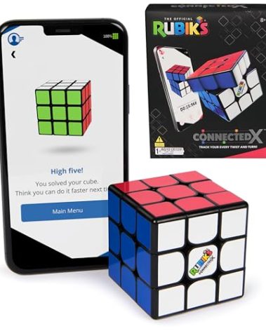 Rubik's Cube, The Official Rubik’s ConnectedX, Bluetooth-Enabled 3x3 Speed Cube with Guided Learning App for Beginners, Brain Teaser Fidget Toy & Puzzle for Adults, Teens, & Kids, for Ages 8 & Up