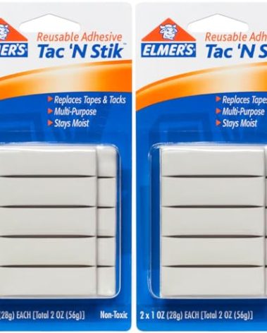 Elmer's Tac 'N Stik Reusable Adhesive, 2 Ounce - Pack of 2, 98620-2PK