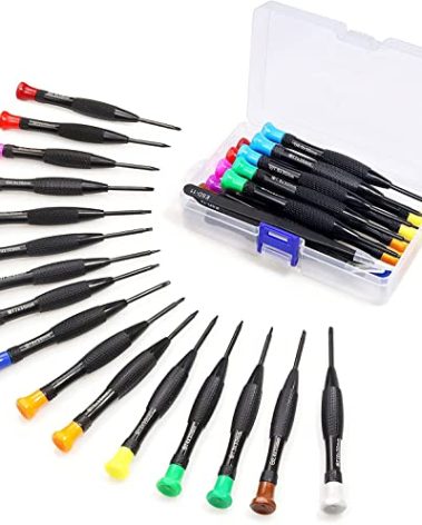 Torx Screwdriver Set 18Pcs Mini Screwdriver Set Magnetic Small Torx Phillips Flathead Screwdrivers with T2 T3 T4 T5 T6 T7 T8 T9 T10 Screwdrivers Tweezers for Xbox Mac PS4 Laptop Phone Watch