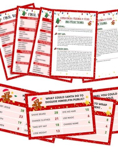 Friendly Feud Game - Family Party & Adults Winter Games - Christmas Trivia & Activities (01)