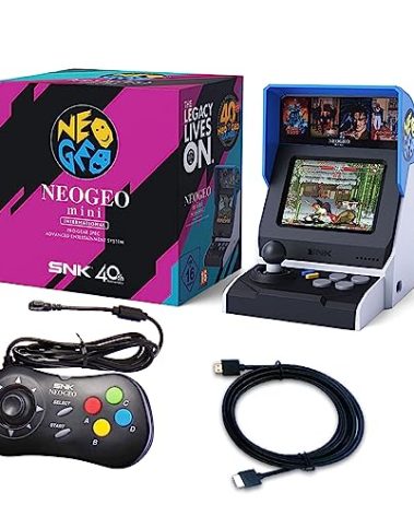 NEOGEO Mini International Arcade and Black Gamepad, 40 Pre-Loaded Classic SNK Games