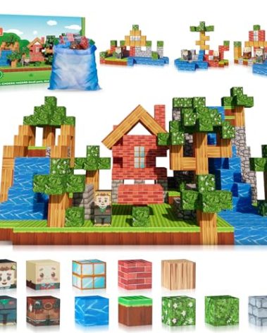 Cagwulle Magnetic Blocks Building Toys, 68PCS Magnet Toys for Kids,Boys and Girls,Magnet Building Blocks Cubes,STEM Sensory,Stacking Magnets for Kids,Birthday Children's Day for Kid Age 3+ Years Old