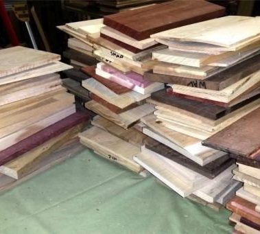 Box of Long Thin Unfinished Craft Wood. Many Species. Scrap Lumber Perfect for Odds and Ends.