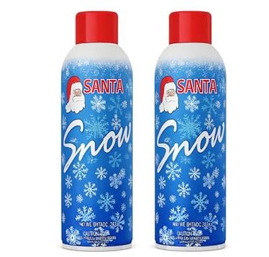 Artificial Snow Spray, Decorative Spray for Trees, Wreaths, Windows, 2 Pack