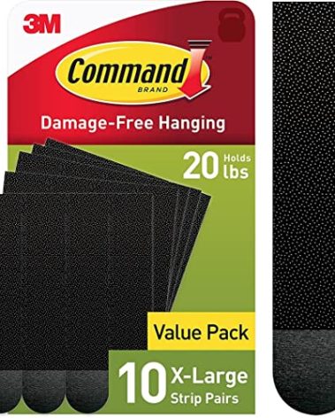 Command 2 lb X-Large Picture Hanging Strips, 1 Pairs Black Strips Heavy Duty Picture Hanger