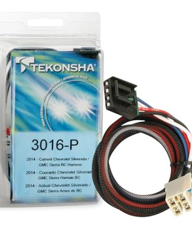 Tekonsha 3016-P Trailer Brake Controller, Custom Brake Wiring Harness for Vehicle & Brake Control Ends, No Cutting or Splicing Required
