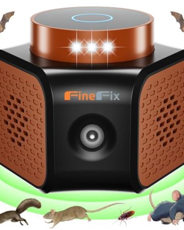 FineFix 360 Plug in Mouse Deterrent Ultrasonic Pest Repeller 4-Modes Best Thing to get rid of mice Repellent Indoor Mouseblocker for House Attic Garage Warehouse Rvs repelente ultrasonico de plagas