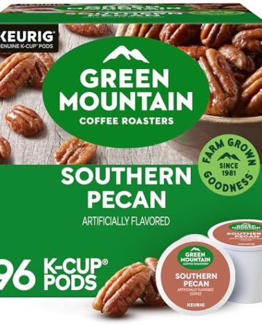 Green Mountain Coffee Roasters Southern Pecan Keurig Single-Serve K-Cup pods, Light Roast Coffee, 96 Count