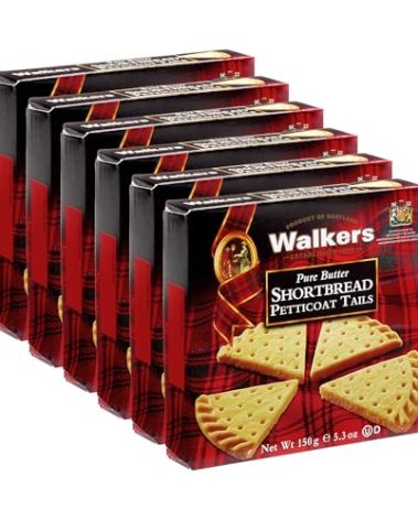 Walker's Shortbread Petticoat Tails Cookies, Pure Butter Shortbread Cookies, 5.3 Oz Box (Pack of 6)