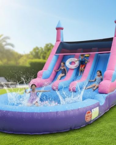 21FT Commercial Water Slide for Adults Kids (Double Water Slides&Big Splash Pool), 100% PVC Inflatable Adult Water Slides with Blower, Giant Blow Up Water Slide Backyard Outdoor, 21x11x13ft
