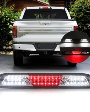 Aexploer 3rd Third Brake Lights Compatible with F150 2015-2024/for F250 F350 F450 2017-2024/for Ranger 2019-2024/for Maverick 2021-2024 Center High Mount Stop LED Light(Clear Len)