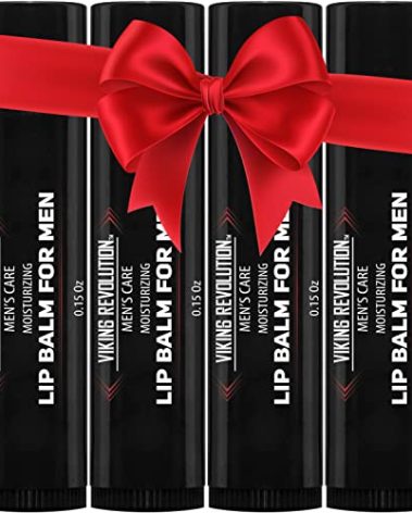 Viking Revolution All Natural Lip Balm - Moisturizer for Dry, Cracked, Chapped Lips (4 Pack)