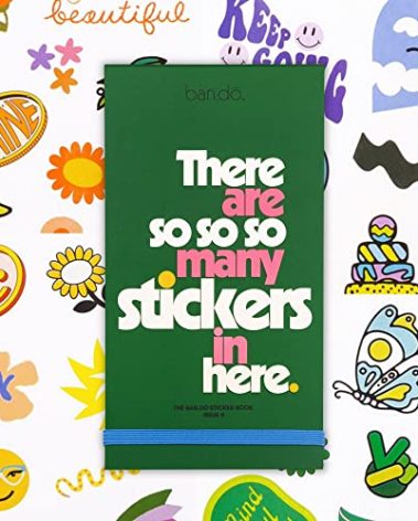 ban.do Sticker Book with Over 700 Assorted Stickers, 35 Sticker Sheets with Fun Stickers, Colorful Sticker Pack with Aesthetic Stickers for Scrapbooking Planners or Journals, Issue 8