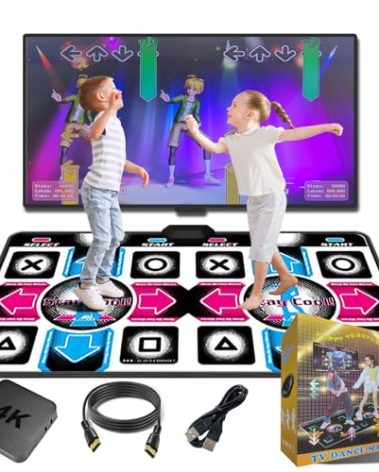 Leyoutime Dance Mat for Kids,Dancing Mat for Family with Interactive Dance Pad Games, HD Plug & Play TV Dance Game Console, for Kids,Birthday Gift for Girls