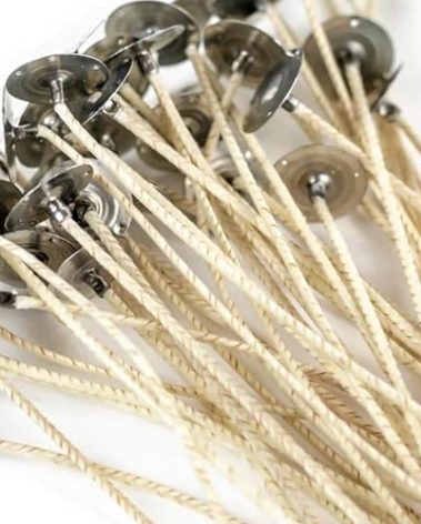 EAP Innovations HTP-93 Candle Making Wicks, Pre-Tabbed, Rigid, Self-Trimming Wicks for Candlemaking, Works with Paraffin, Gel & Vegetable Wax, 6" Length, Pack of 100