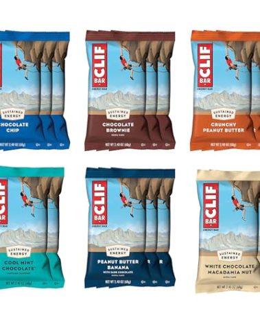 CLIF BAR - Variety Pack - 6 Flavors - Made with Organic Oats - Energy Bars - Non-GMO - Plant Based Protein Bars (16 Pack)