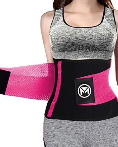 Moolida Waist Trainer for Women Waist Trimmer Workout Fitness Back Support (Hotpink,Small)