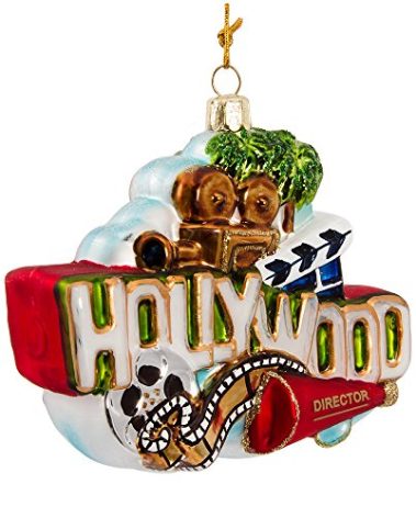 Kurt Adler Glass Hollywood Ornament, 5-Inch
