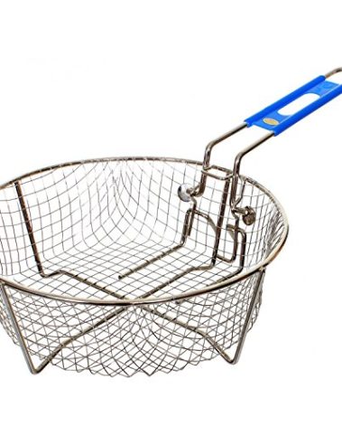 Lodge Silver Deep Fry Basket - Nickel-Plated Steel Deep Fry Basket - 10.25 Inch