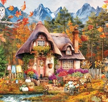 Ravensburger Pumpkin Cottage 1000 Piece Jigsaw Puzzle | Premium Quality Made in Europe | FSC Certified Materials
