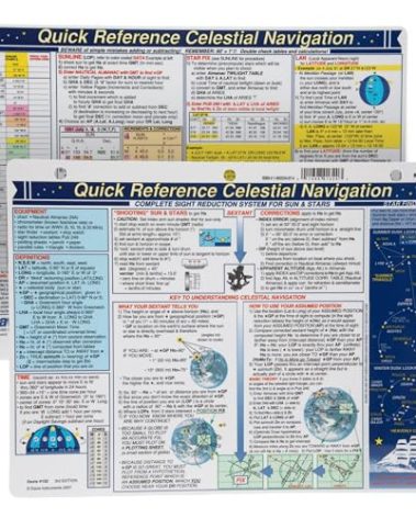 Davis Quick Reference Celestial Navigation Card