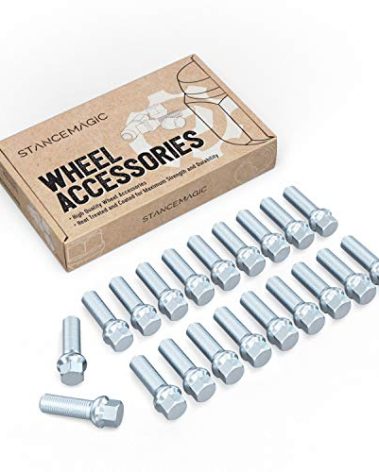 10pcs Extended Silver Lug Bolts 14x1.5 (40mm Shank Length - Not OE Length, Ball Radius Seat) Compatible with Audi TT A3 A4 S4 A5 S5 A6 S6 A7 A8 B5 B6 B7 B8 VW Volkswagen Jetta Golf GTI Passat Beetle