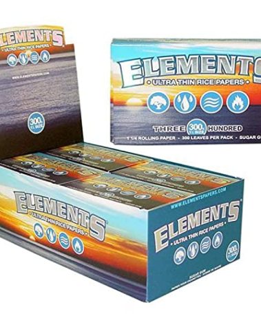 ELEMENTS ROLLING PAPERS 300 ultra thin rice papers PACK OF 20