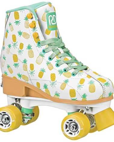 Roller Derby Candi Girl Lucy Adjustable Girls Roller Skates Indoor/Outdoor; Pineapple Small (12-2)