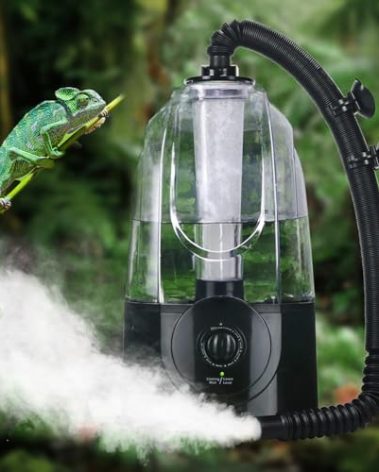 Coospider 3.8L Reptile Fogger Mister, Quiet Reptile Humidifier for Reptiles Tank, Terrarium Humidifiers with Extended Tube, Automatic Reptile Misting System for Reptiles Amphibians Herps Vivarium