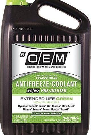 Recochem OEM Asian Vehicles Premium Antifreeze 50/50 Extended Life Coolant Green, 1 Gallon, 1 Pack