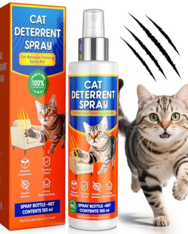 Ballsill Cat Deterrent Spray - Safe for Indoor & Outdoor Use, Cat Scratch Deterrent for Furniture Protection, Effective Training Aid with Natural Ingredients