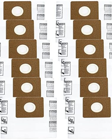 12 Pack 90667 Filter Bags, Type A Collection Bags Compatible with Shop-Vac 1-1.5 Gallon Wet/Dry Vacuum, All Around QAS60, Part# 9066700 9066733