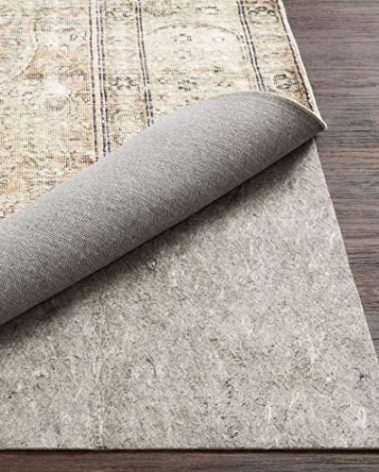 Loloi Loloi-Grip Rug Pad, FPAD2 Grey, 6'-0" x 9'-0", .13" Thick, Gray, 1/8 inch, Reversible, Soft, Cushion, Low Profile, Hardwood, Carpet, Tile, Vinyl, Linoleum, Multi Surface, Trim to fit, Rug Pad