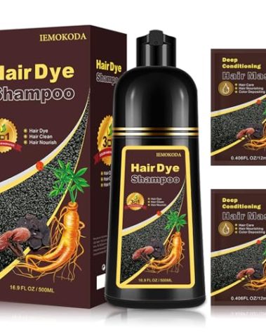 Yocisku Hair Dye, Hair Dye Shampoo for Women & Men, Color Shampoo Hair Dye 16.9 Fl Oz, Safe and Natural Champu Para Canas (Light Brown)