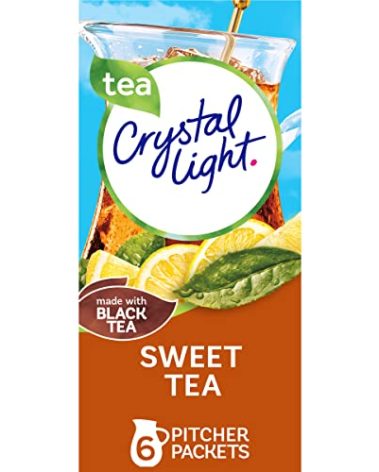 Crystal Light Sweet Tea Naturally Flavored Powdered Drink Mix, 6 ct Pitcher Packets