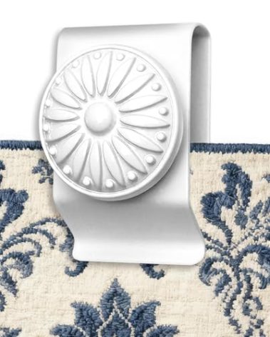 Tapestry Wall Hanging Clamps 4 Pack 1.2x2.0 Textile Art Decoration Hangers Metal Clips for Hanging Rugs Carpet Display (White)