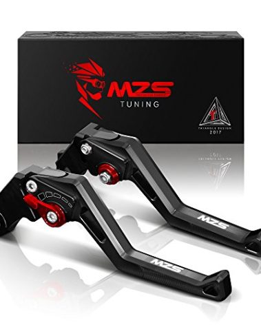 MZS Black Motorcycle Clutch Brake Levers Short Adjustable CNC Compatible with YZF R6 YZF-R6 2005-2016 / YZF R1 YZF-R1 2004-2008